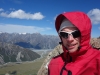 Cris on the ridge to Mt Ollivier (Mueller Hut Jan 2014)