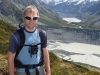 Cris with stuff again (Mueller Hut Jan 2014)