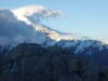 Mt Cook and cloud (Mueller Hut Jan 2014)