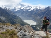 Simon contemplates the climb (Mueller Hut Jan 2014)