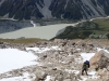 Simon goes up (Mueller Hut Jan 2014)