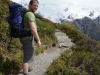 Simon takes a break to grin (Mueller Hut Jan 2014)