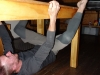 William does a table traverse (Mueller Hut Jan 2014)