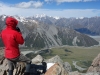 William on the ridge to Mt Ollivier (Mueller Hut Jan 2014)