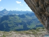 View behind rock (Nebelhorn Klettersteig, Germany)