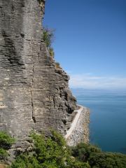 Climbing at the sea cliffs (Ligar Bay)