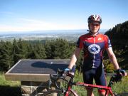 Cris with his bike on the port hills (Christchurch)