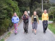 Katie, Gina, Clare, and Frauke in Arthurs Pass (Arthurs Pass, New Zealand)
