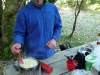 Cris cooks up a noodle feast (Sandfly Bay, Abel Tasman)