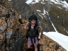 Cris on the rocks (Lewis Pass Tops)