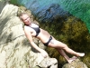 Frauke beside the water (Paynes Ford Swimming Hole)