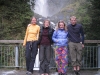 Frauke, Gina, Katie, and Cris infront of punch bowl falls (Arthurs Pass)