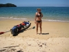 Frauke on the beach (Abel Tasman NP)