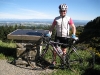 Katie and her bike on the port hills (Christchurch)