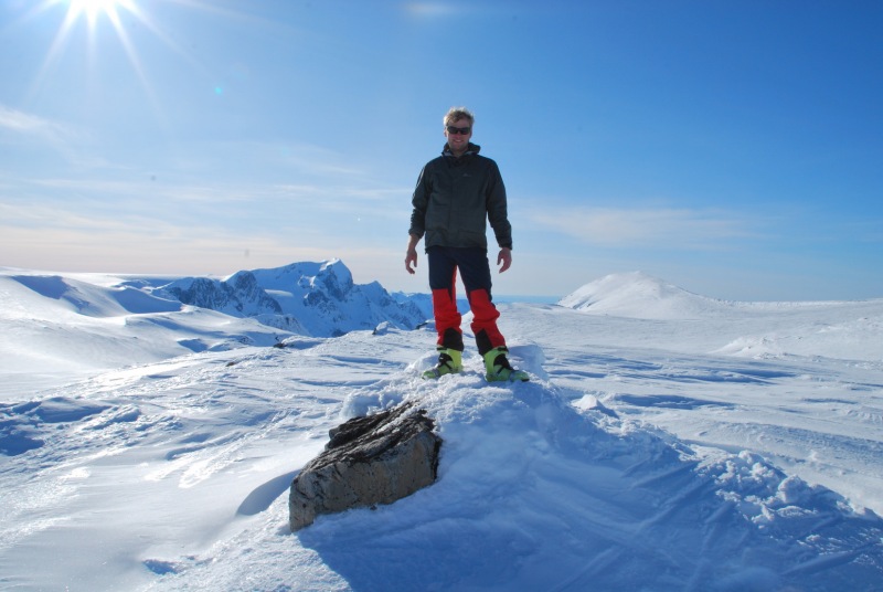 Cris on glacier (Ski touring Glomfjord, Norway)
