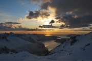 View towards fiords (Ski touring Glomfjord, Norway)