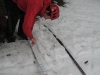 Chris fixes up the fell-skis (Norway)