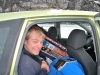 Cris packed in the car (Norway)