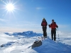 Em and Chris on glacier 2 (Ski touring Glomfjord, Norway)
