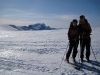Em and Chris on glacier (Ski touring Glomfjord, Norway)