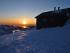 Hut in the evening (Ski touring Glomfjord, Norway)