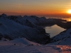 View down into fiords (Ski touring Glomfjord, Norway)