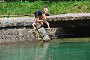 Showing off at the swimming hole (OO.cup, Slovenia)