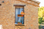 Ari looks out from the Air BnB (Pallerols June 2022)