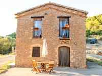 Ari looks out from our little stone house (Pallerols June 2022)