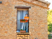 Ari looks out from the Air BnB (Pallerols June 2022)