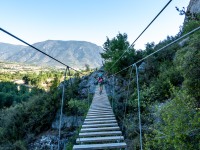 Ari on a wire bridge (Pallerols June 2022)