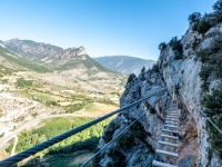 Ari on another wire bridge (Pallerols June 2022)