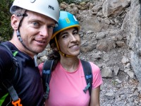 At the start of the via ferrada de la roca nareida (Pallerols June 2022)