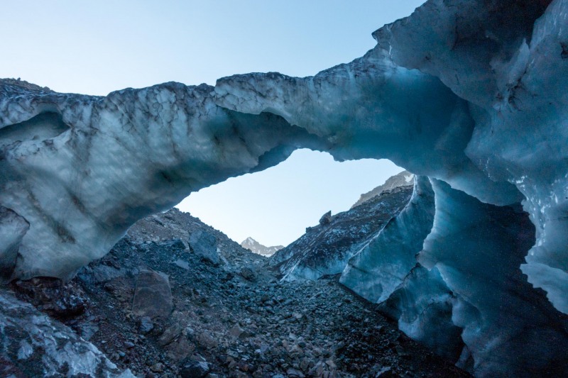 Amazing ice arch (Mountain rafting Dec 2018)