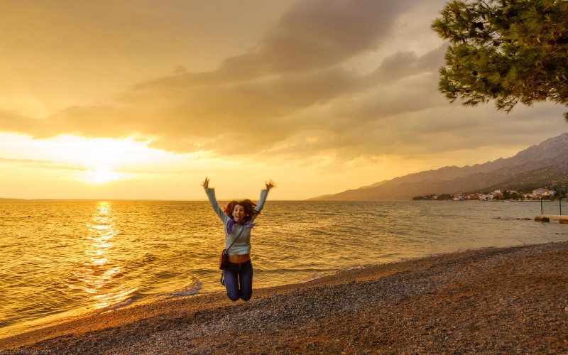 Ari is happy to be here  (Seakayaking Croatia Sept 2019)