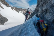 Chris lowering Cris (Mountain rafting Dec 2018)