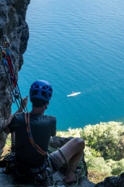 Climbing above the lake (Climbing Kawakawa Bay Jan 2022)