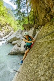 Climbing along the river 3 (Pirknerklamm Klettersteig)