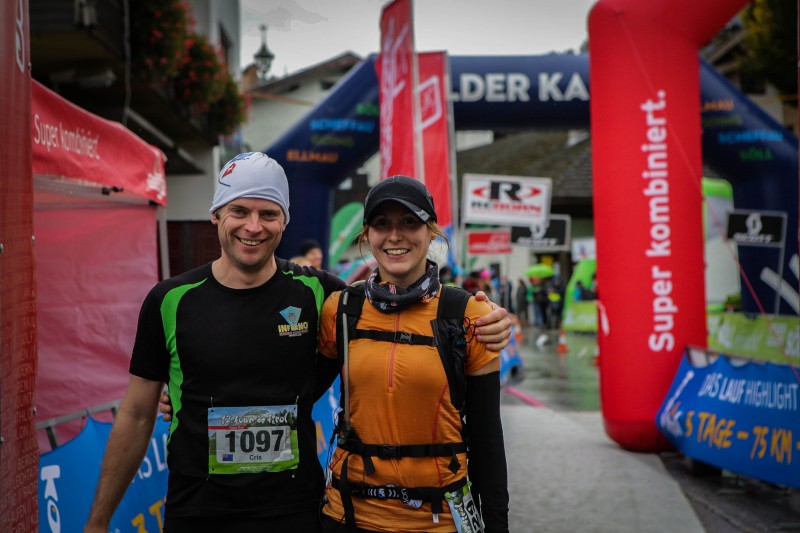 Cris and Leonie at the finish (Pölven trail)