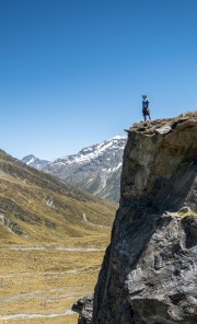 Cris on Rees Saddle (Tramping Rees Rees Dec 2021)