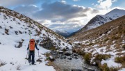 Heading down the river (Ski Touring Snowy Gorge Hut Aug 2021)