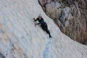 Leonie crossing snow (Summer Holidays 2016)