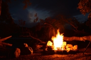 Mmm fire (Seakayaking Manapouri)