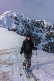 Nearing our summit (Ski touring near Wösterspitze)