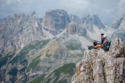 Phil and Julie taking a lunch break (Dolomiten ohne Grenze August 2019)