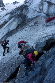 Reaching the glacier (Tramping Ice Lake Dec 2015)