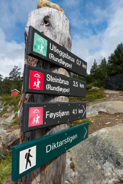 Signs into Reinheimen NP (Cycle Touring Norway 2016)