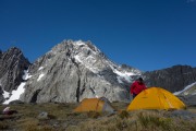 Tents infront of Mt Trent 3 (Hopkins Valley Tramp Jan 2015)