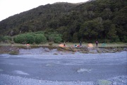Pitching tents (Rabbit Pass Tramp Dec 2014)
