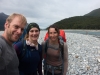 After crossing the Makarora River (Rabbit Pass Tramp Dec 2014)